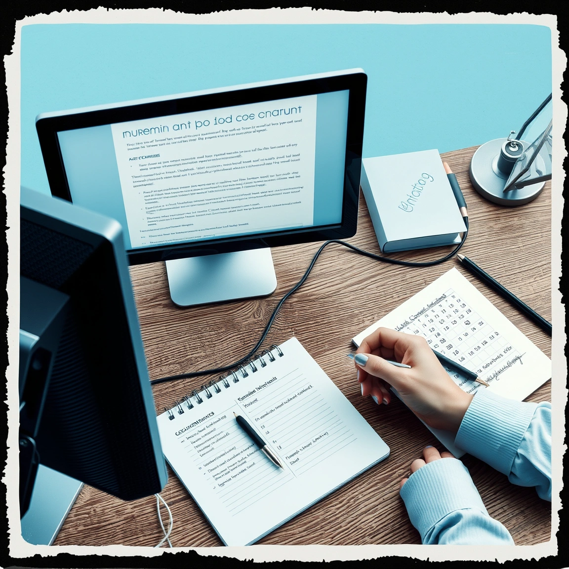 Employee taking notes and documenting incidents for a workplace complaint record